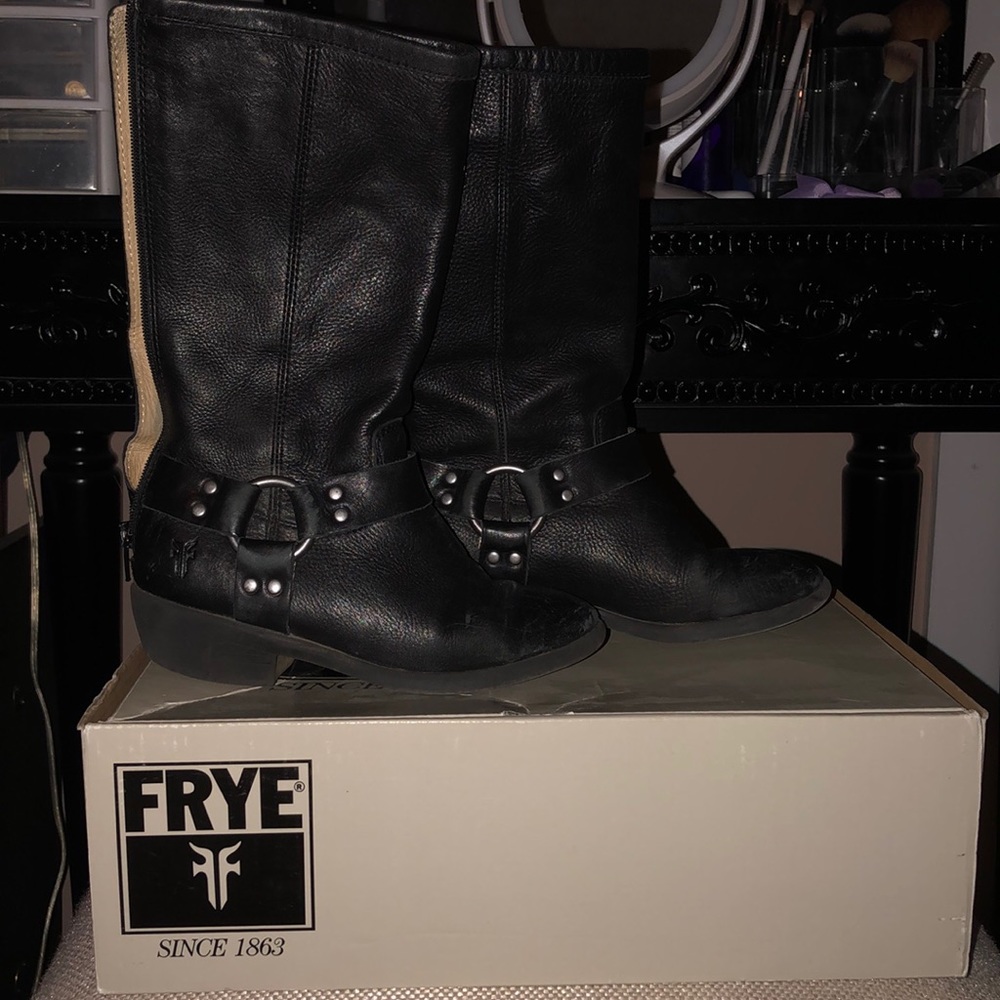 Frye Girls Phillip Harness Tall Boot Size 12
